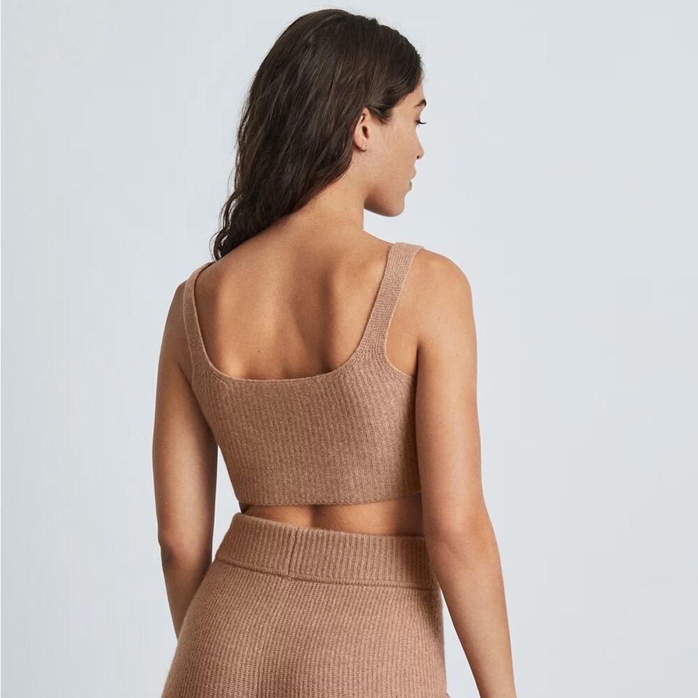 Everlane Wool Blend The Cozy-Stretch Cropped Tank Top in Camel Size S & XS‎ NEW - Picture 2 of 7